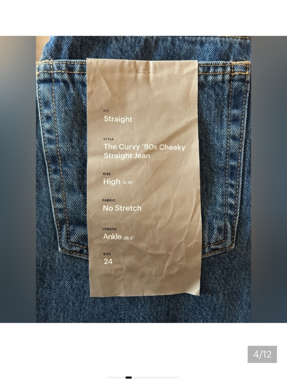 Everlane Curvy Straight-Leg Women's Jeans - Picture 3 of 6